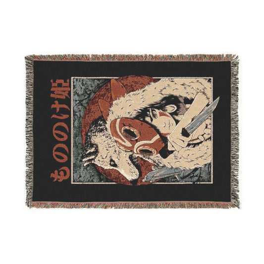Studio Ghibli Woven Blanket (Princess Mononoke)