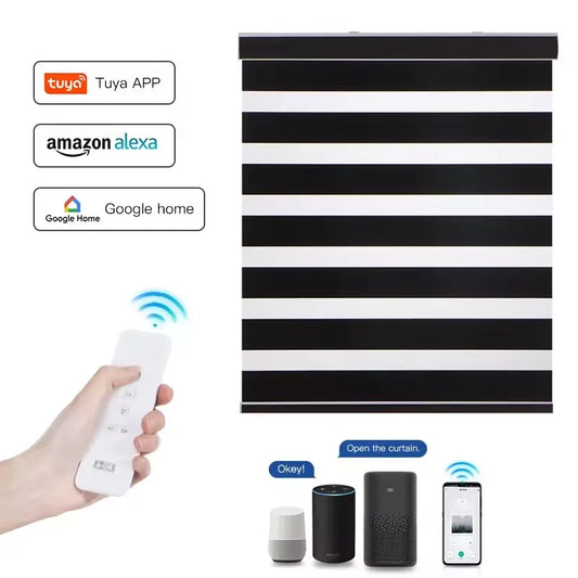 2024 Remote Control Electric Zebra Blinds For Windows