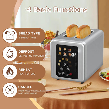 Stainless Steel Screen Home Automatic Bread Toaster